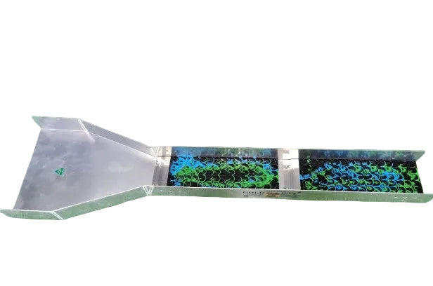 6 inch Eldorado River Sluice Double with Multicolour Mat