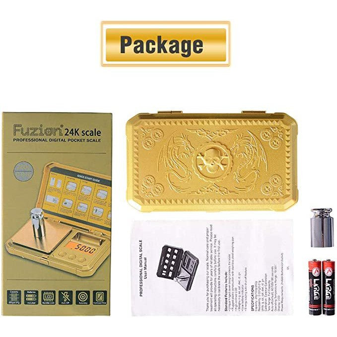 Fuzion - Gold Skull Pocket Scale-Lucky Strike Gold
