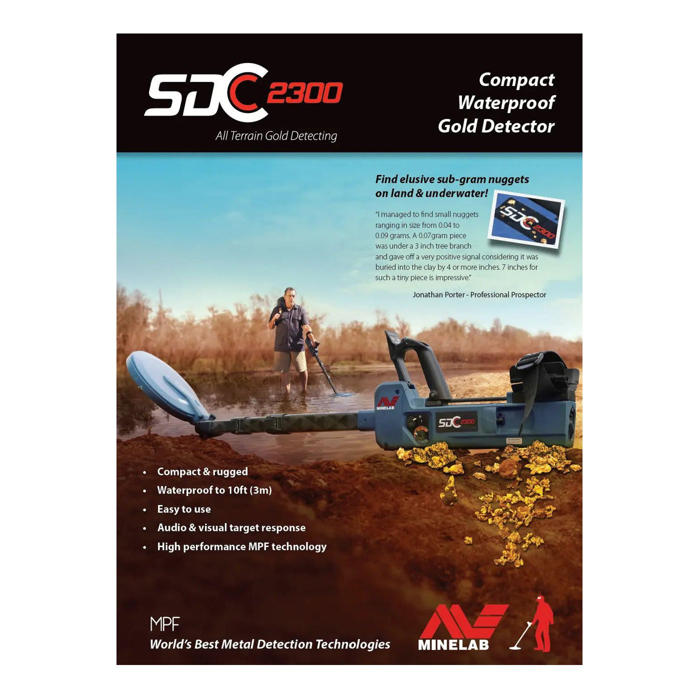 SDC 2300 Metal Detector-Lucky Strike Gold