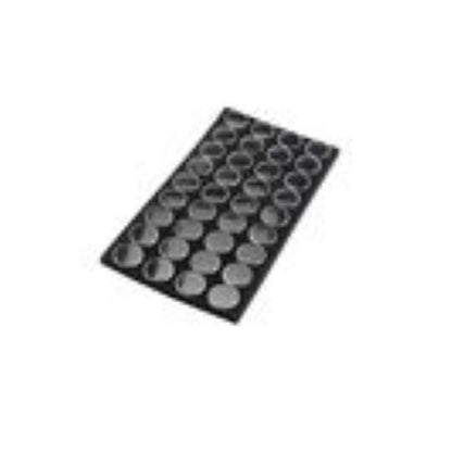 36pc Medium Round Gem Holder in Black Foam