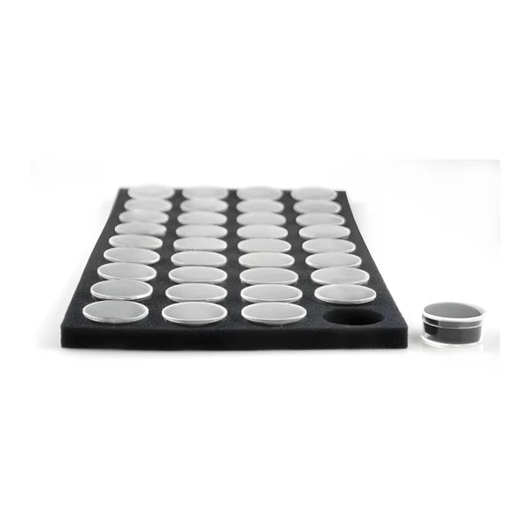 36pc Medium Round Gem Holder in Black Foam