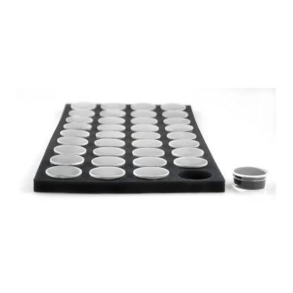 36pc Medium Round Gem Holder in Black Foam