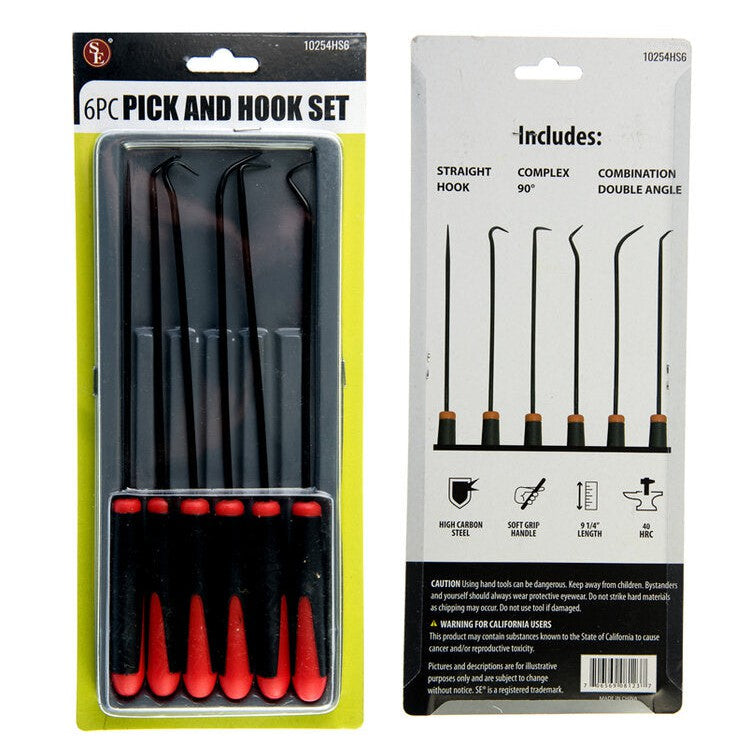 Crevice Pick & Hook Set 6 Piece-Lucky Strike Gold