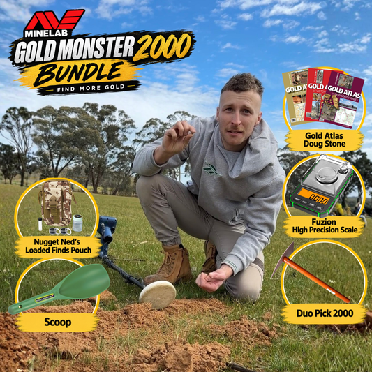 Minelab Gold Monster 2000 Metal Detector Bundle - BACKORDER