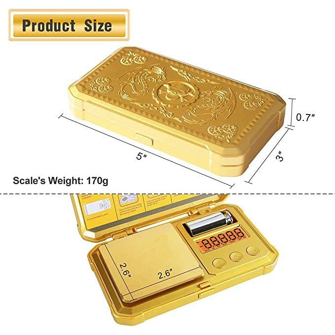 Fuzion - Gold Skull Pocket Scale-Lucky Strike Gold