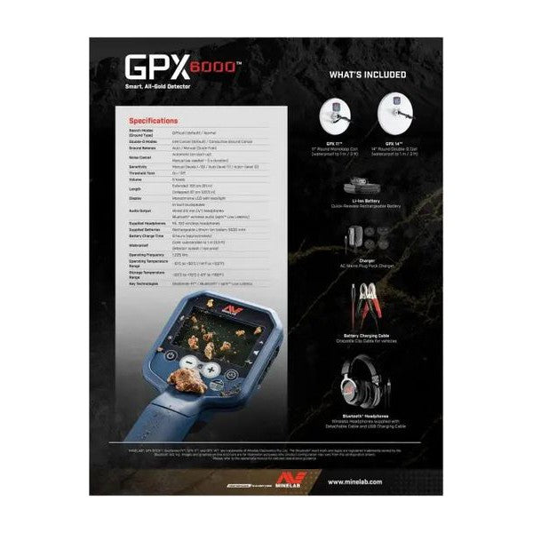 GPX 6000 Metal Detector-Lucky Strike Gold