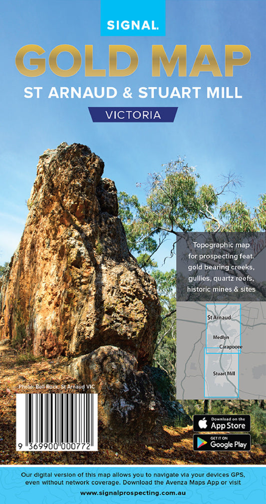 Gold Map St Arnaud & Stuart Mill-Lucky Strike Gold