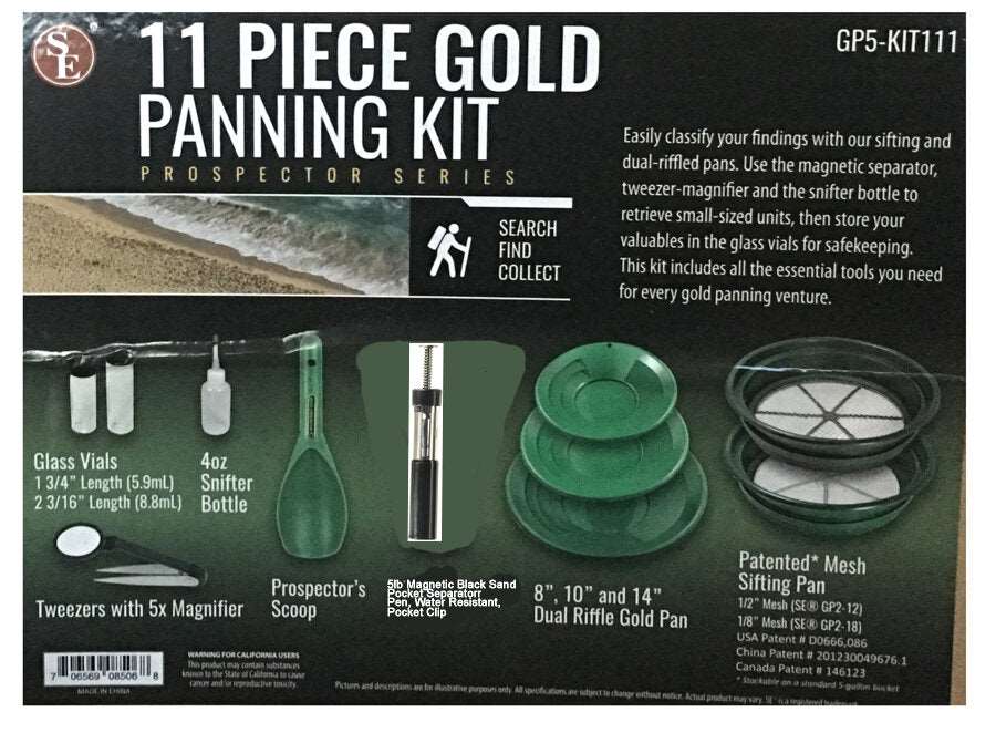 Gold panning Kit 11 piece-Lucky Strike Gold