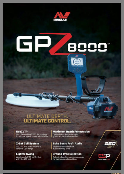 Minelab GPZ 8000 Metal Detector - PREORDER (SECOND PRIORITY)