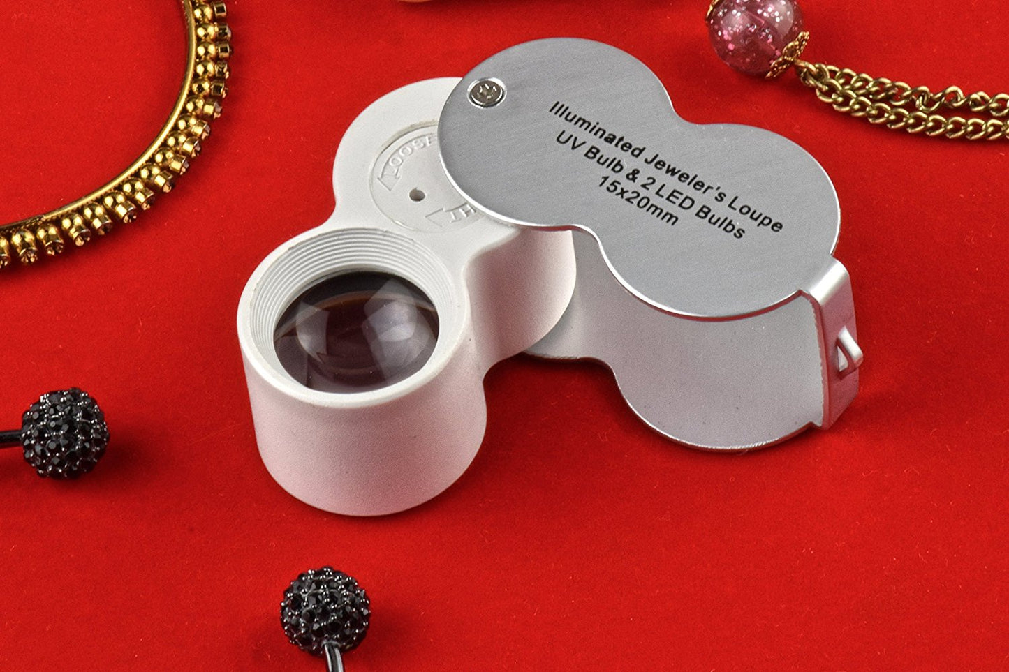 LED & UV Light Jeweller’s Loupe – 15x