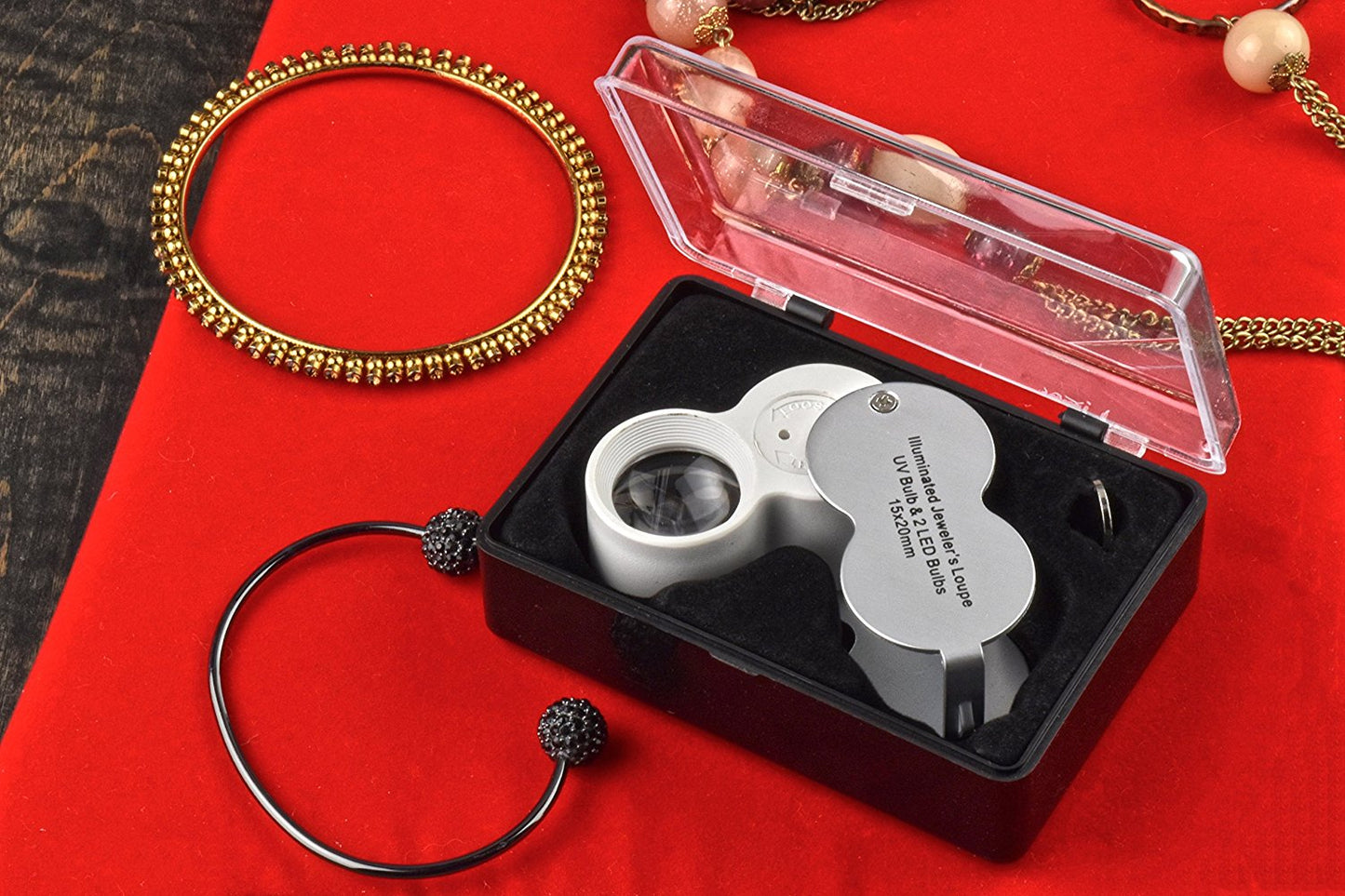 LED & UV Light Jeweller’s Loupe – 15x