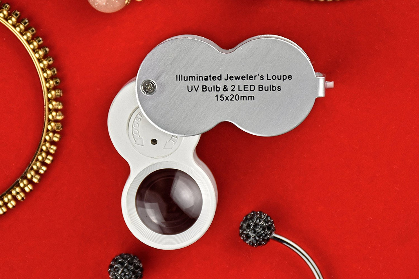 LED & UV Light Jeweller’s Loupe – 15x