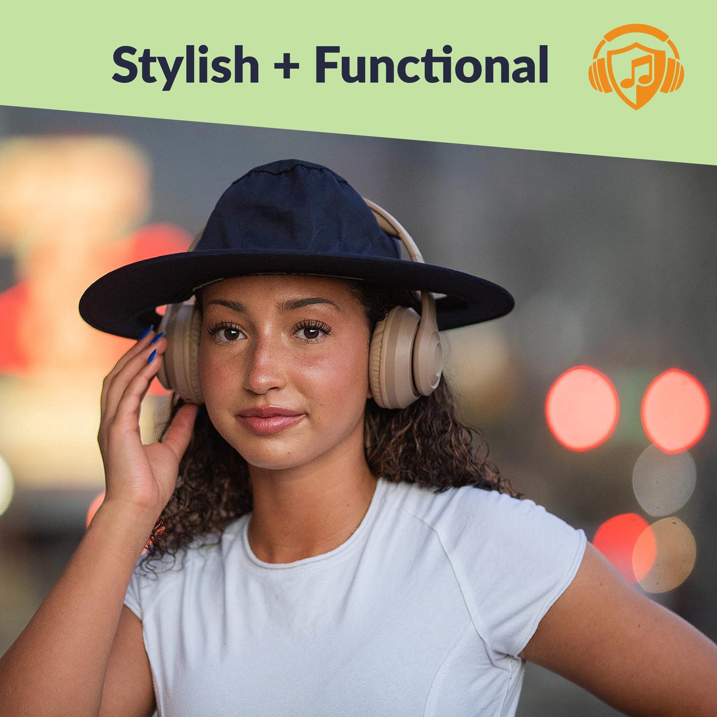 Earmuff Wide Brim Hat
