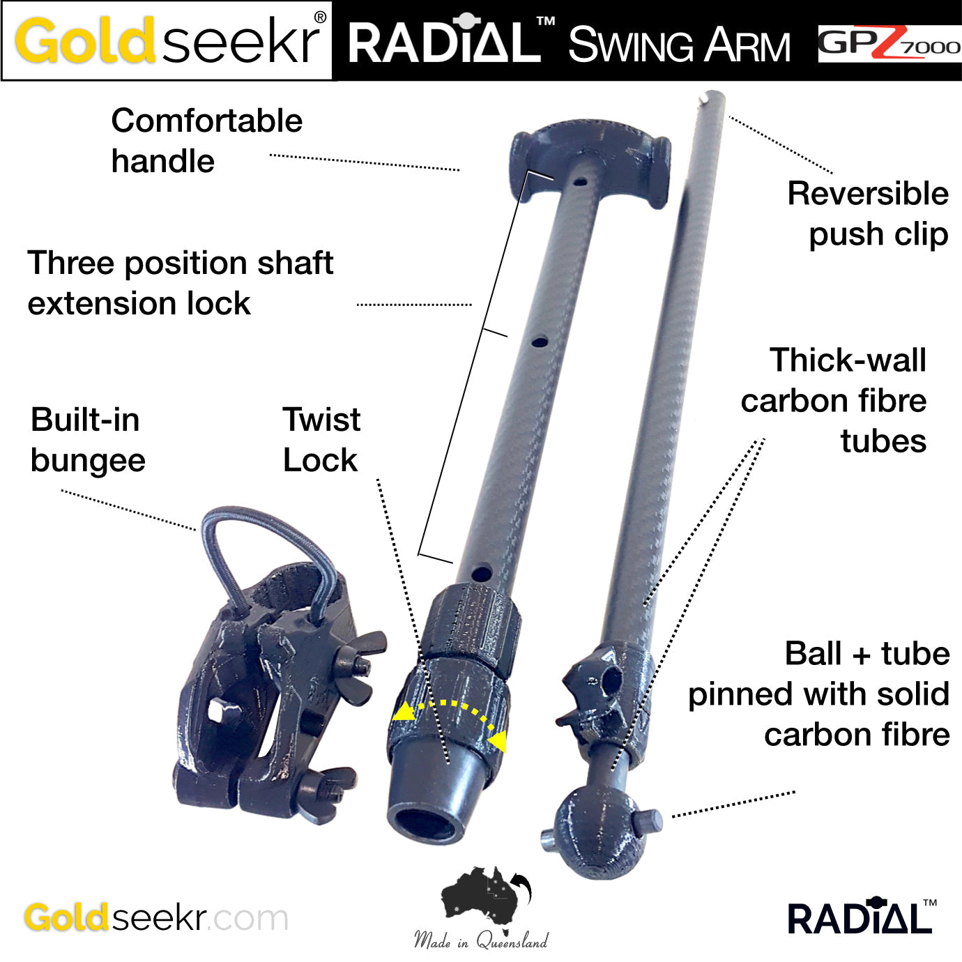 Radial Action Telescopic S/Arm GPZ 7000-Lucky Strike Gold