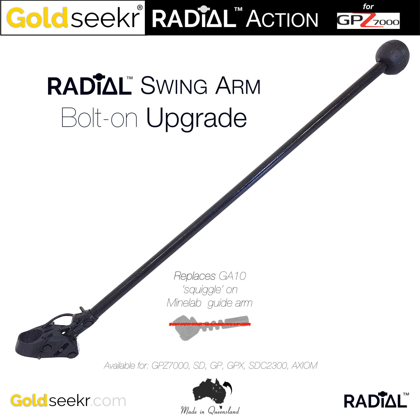 Radial Bolt on G/ Arm Upgrade GPZ 7000-Lucky Strike Gold