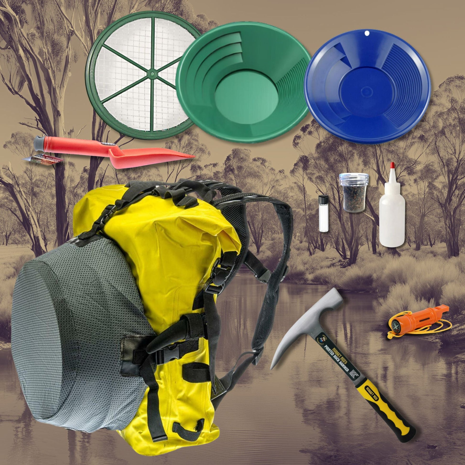 Ultimate Prospecting Backpack Kit-Lucky Strike Gold