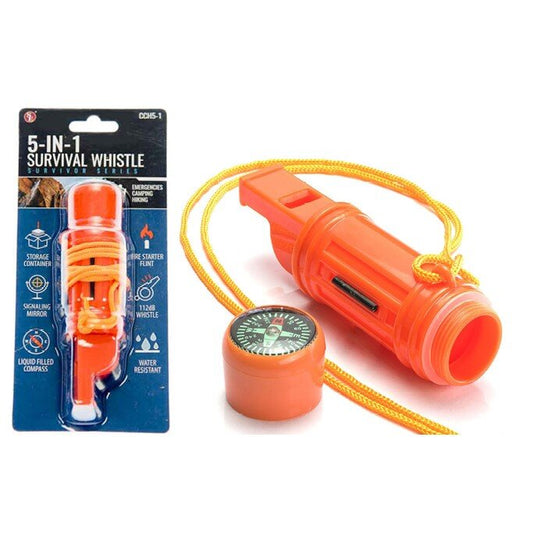 Whistle 5-In-1 Survival - Orange-Lucky Strike Gold