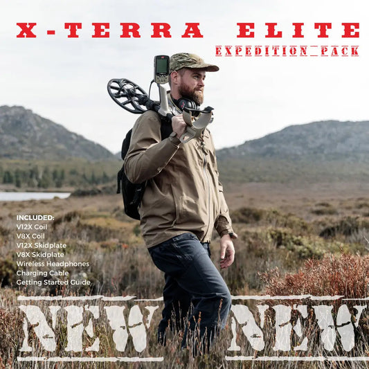 Xterra Elite Expedition Pack Metal Detector-Lucky Strike Gold